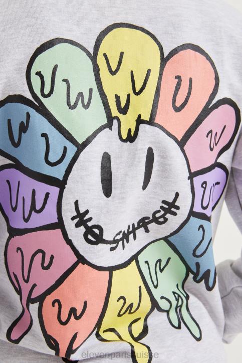 Eleven Paris lavega gris clair mélangé enfants F6Z2245 vêtements