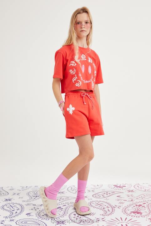 Eleven Paris Larusso rouge coquelicot enfants F6Z2199 vêtements