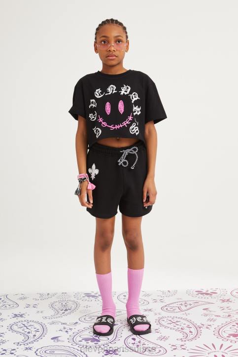 Eleven Paris latine noir enfants F6Z2197 vêtements