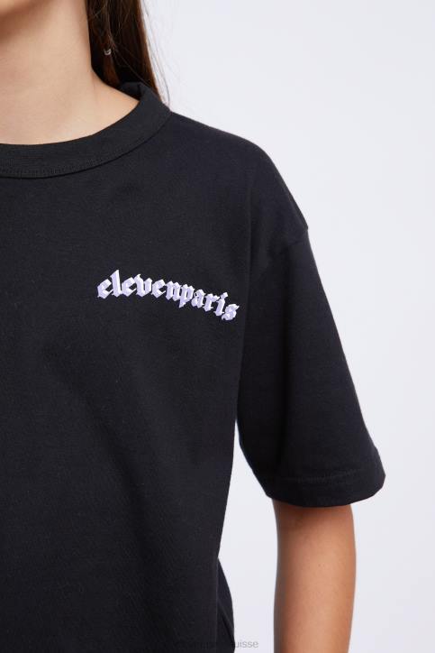 Eleven Paris tee shirt bajus noir enfants F6Z2208 vêtements