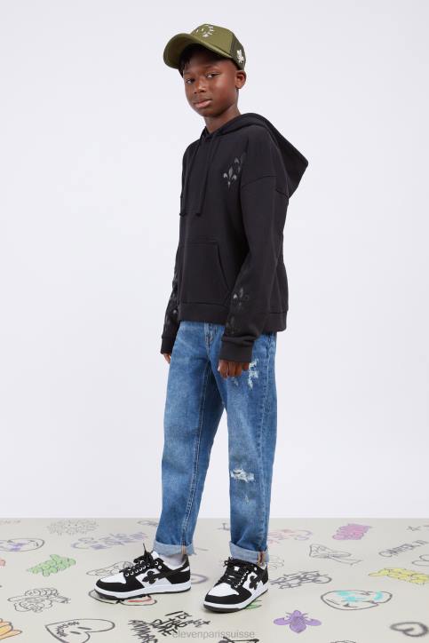 Eleven Paris Darius noir enfants F6Z2180 vêtements