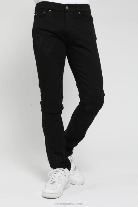 Eleven Paris jean peint Elvis Wash Hommes F6Z2111 vêtements