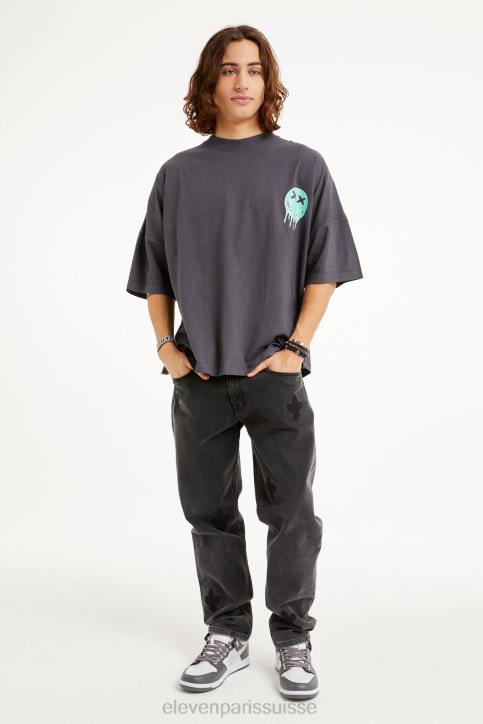 Eleven Paris Lutti noir délavé Hommes F6Z229 vêtements